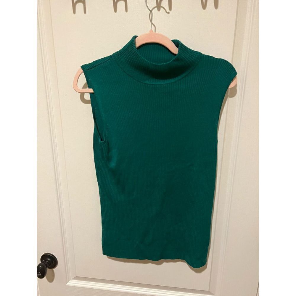 Dana Buchman turtle neck high neck sleeveless sweater top size Medium